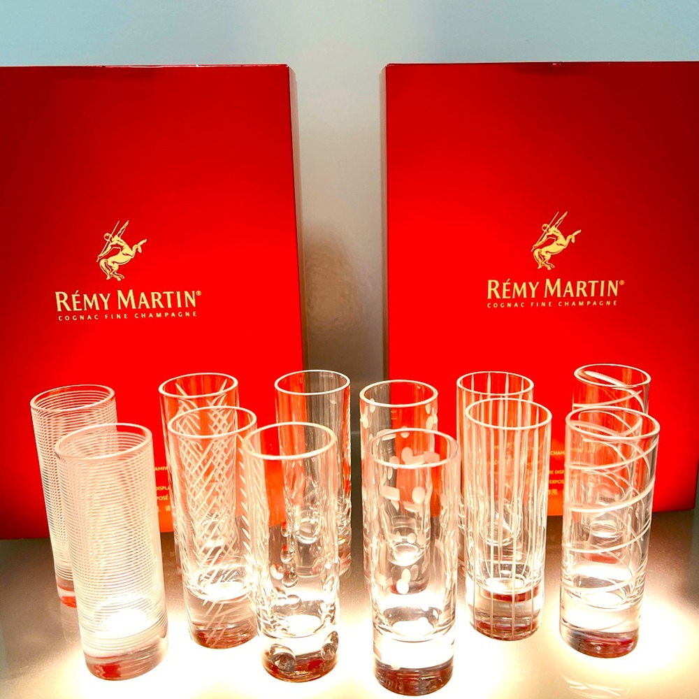 Set of 12 Mikasa crystal shot glasses
